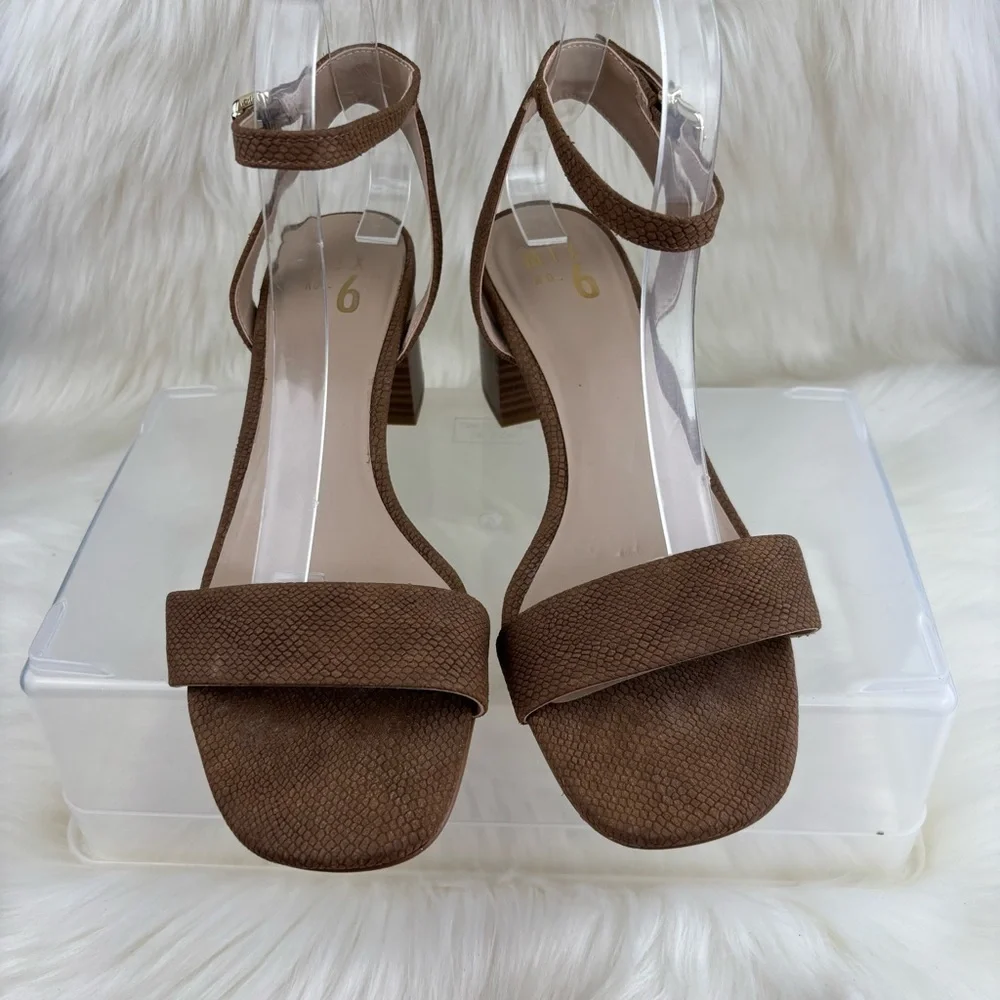 MIX NO.6 SUEDE HELLS SANDALS WOMANS SIZE 8.5